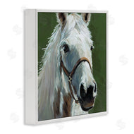 Wani Pasion | White Horse on Green