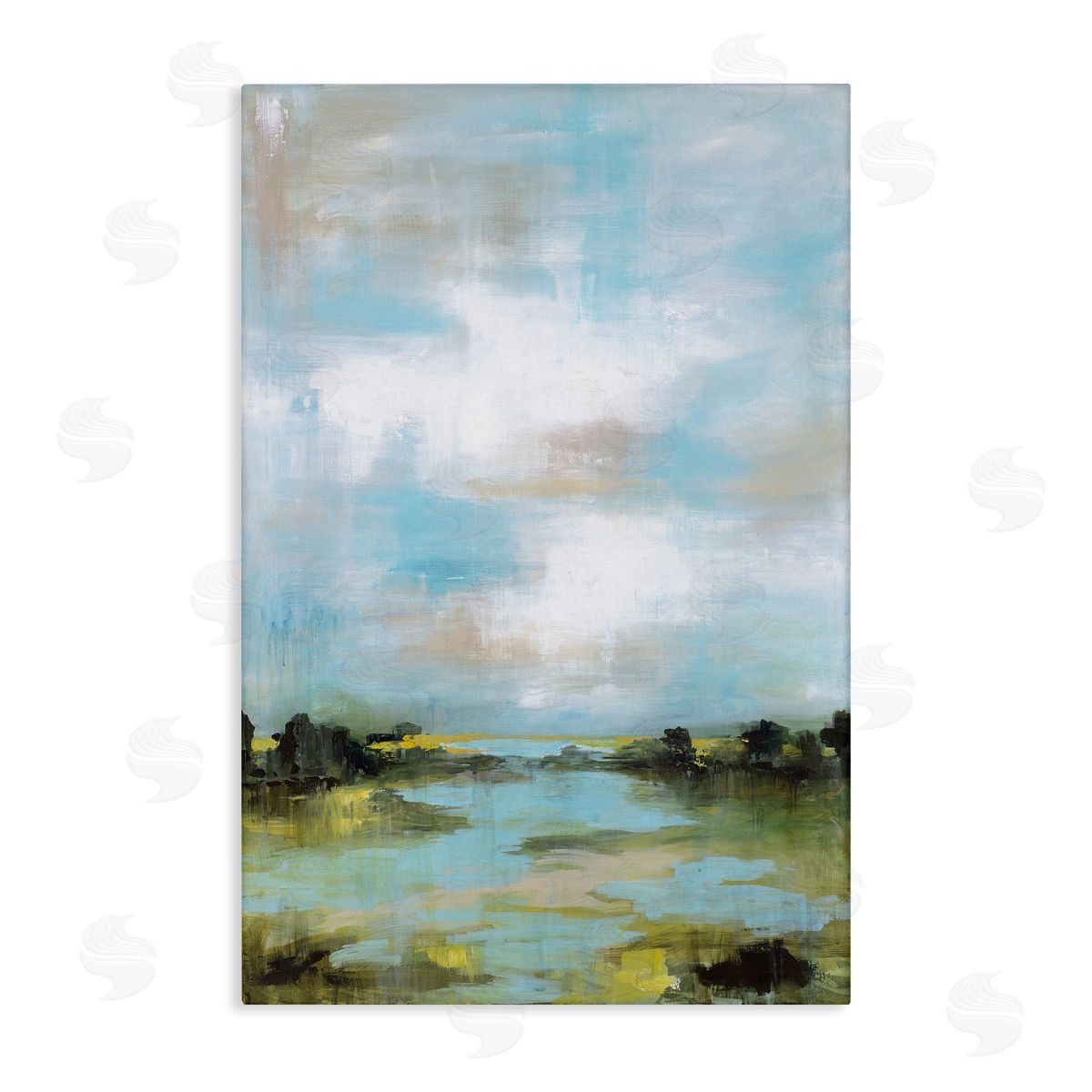 Wani Pasion Wasting Time Abstract Landscape Canvas Wall Art Print