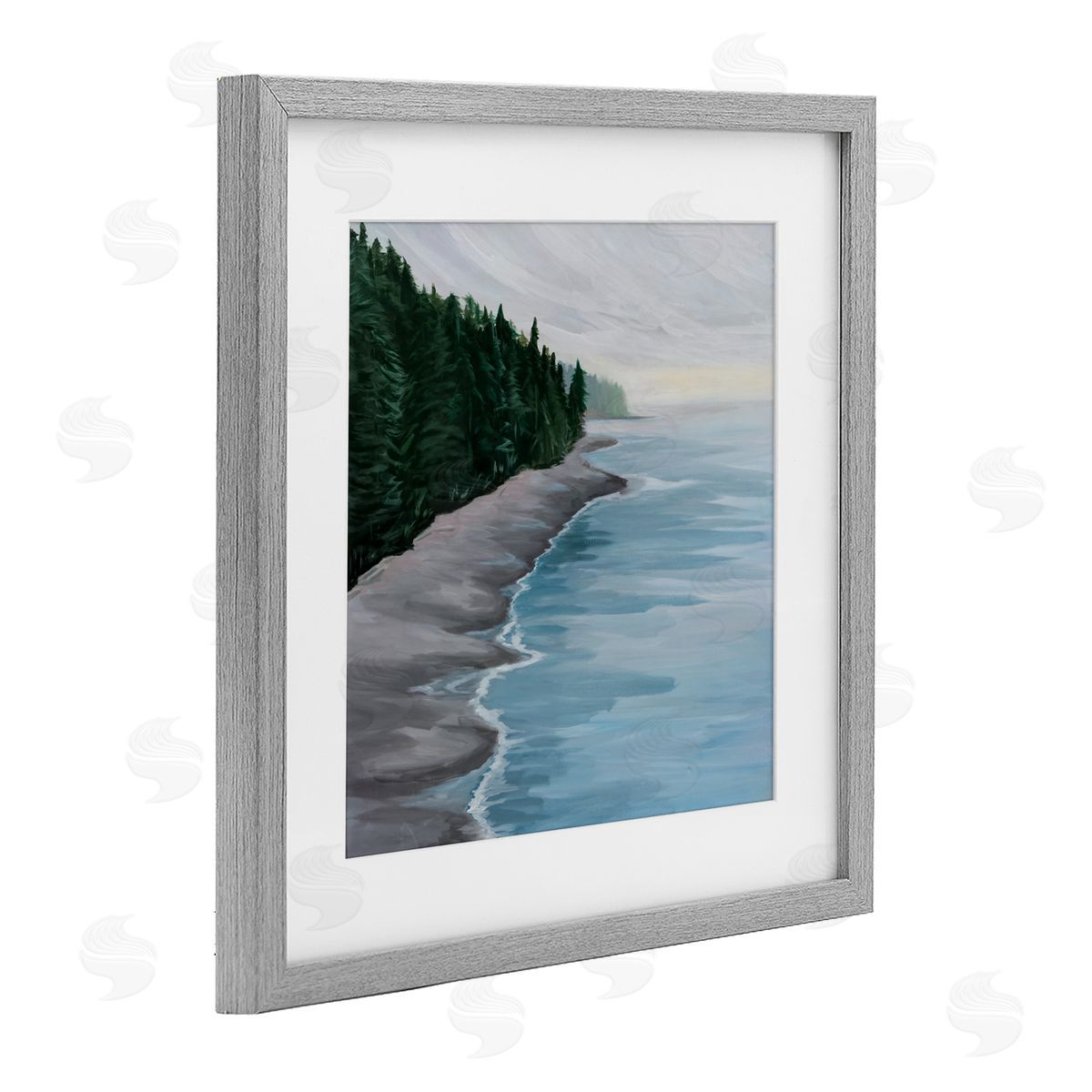 Jelena Petric Coastal View of Trees Canvas Wall Art Print