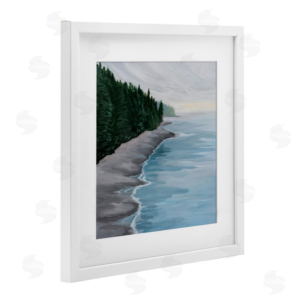 Jelena Petric Coastal View of Trees Canvas Wall Art Print