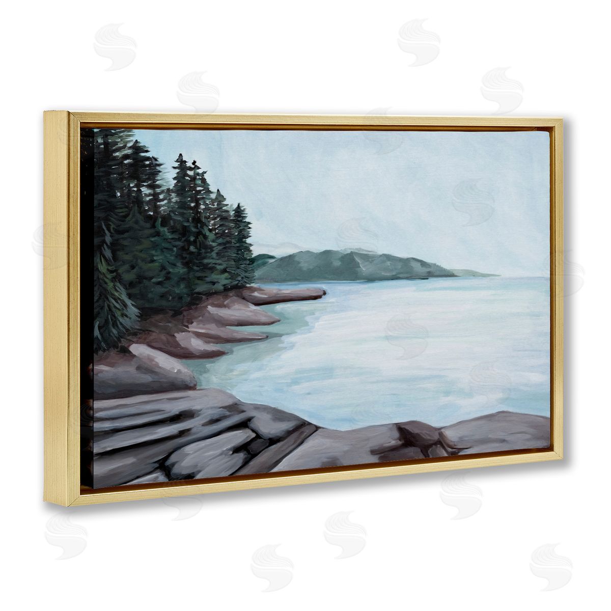 Jelena Petric Rocky View of Coast Canvas Wall Art Print