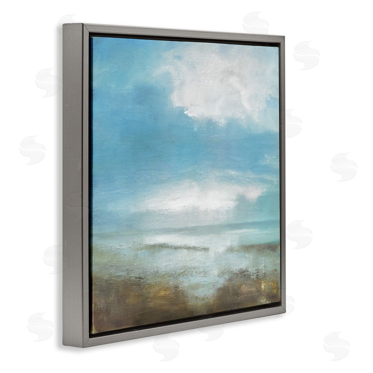 Caroline Gold Seawall Faded Abstraction Canvas Wall Art Print