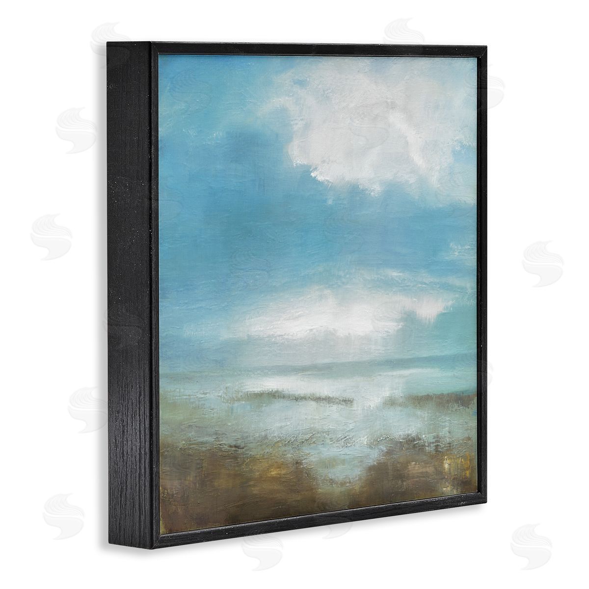 Caroline Gold Seawall Faded Abstraction Canvas Wall Art Print