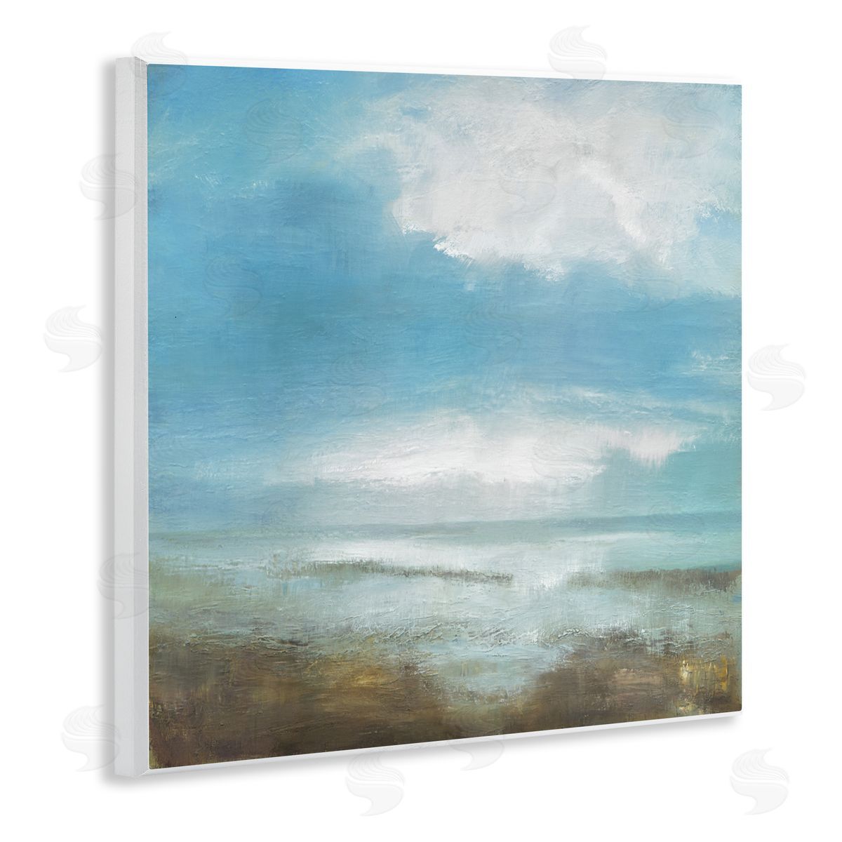Caroline Gold Seawall Faded Abstraction Canvas Wall Art Print