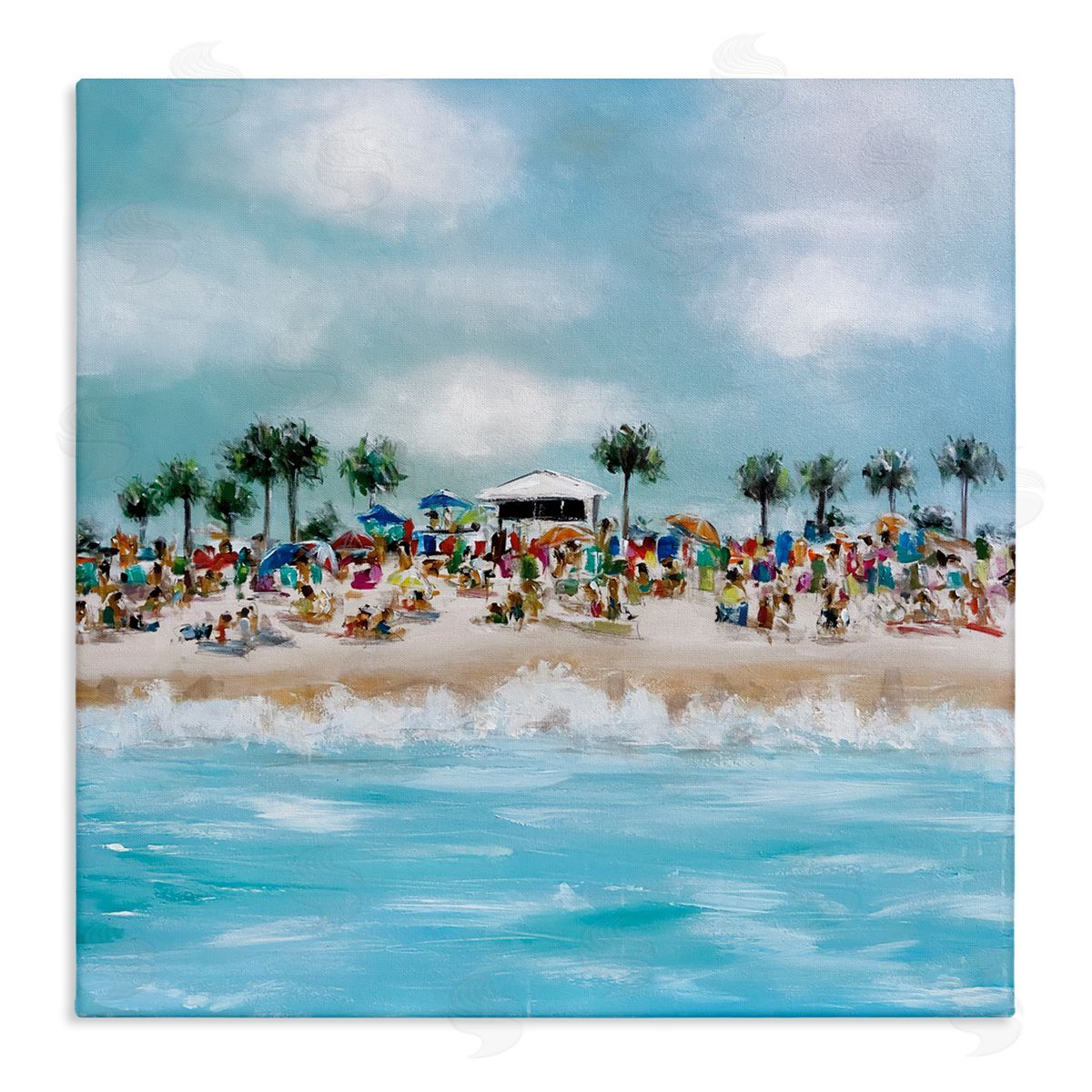 Emma Bell Tropical Cabana Beach Canvas Wall Art Print