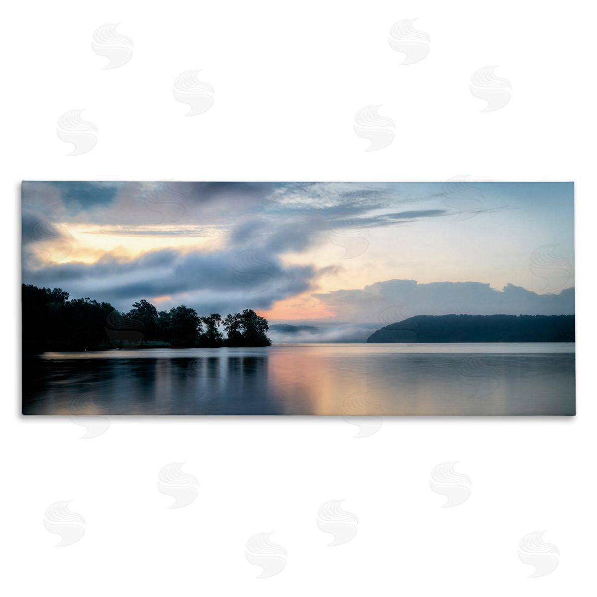 D. Burt Distant Fog Seascape Canvas Wall Art Print