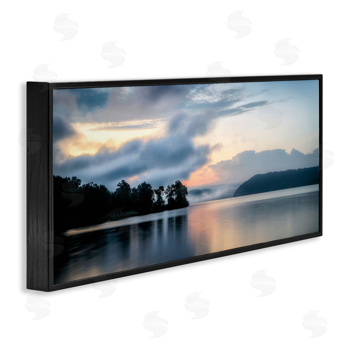 D. Burt Distant Fog Seascape Canvas Wall Art Print