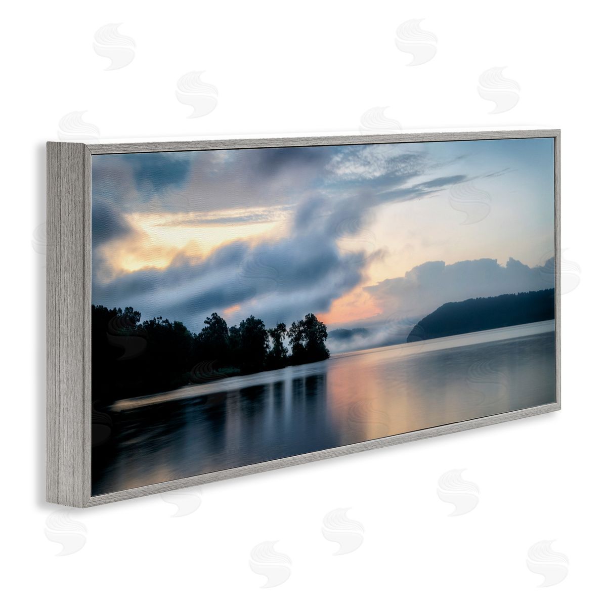 D. Burt Distant Fog Seascape Canvas Wall Art Print