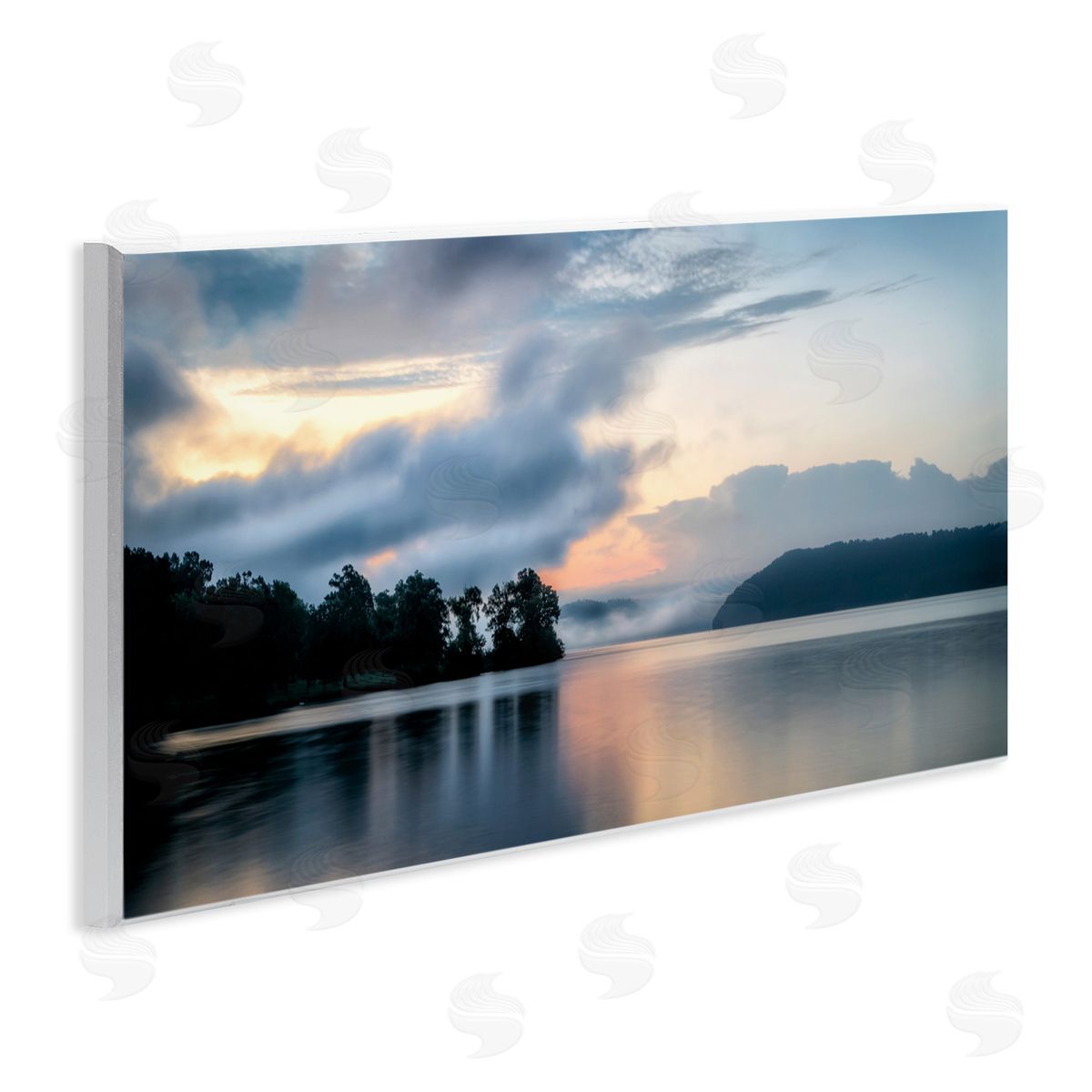 D. Burt Distant Fog Seascape Canvas Wall Art Print
