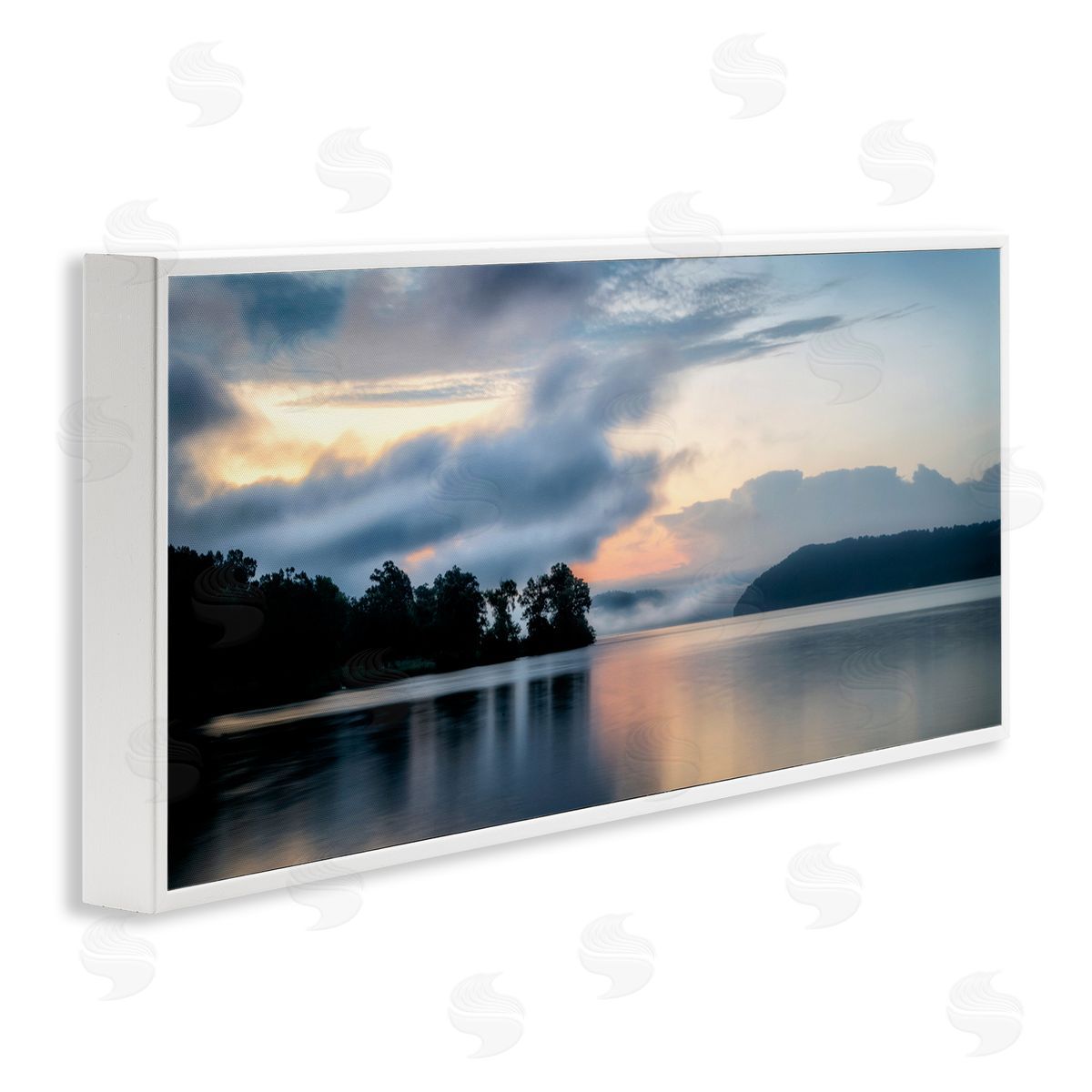 D. Burt Distant Fog Seascape Canvas Wall Art Print
