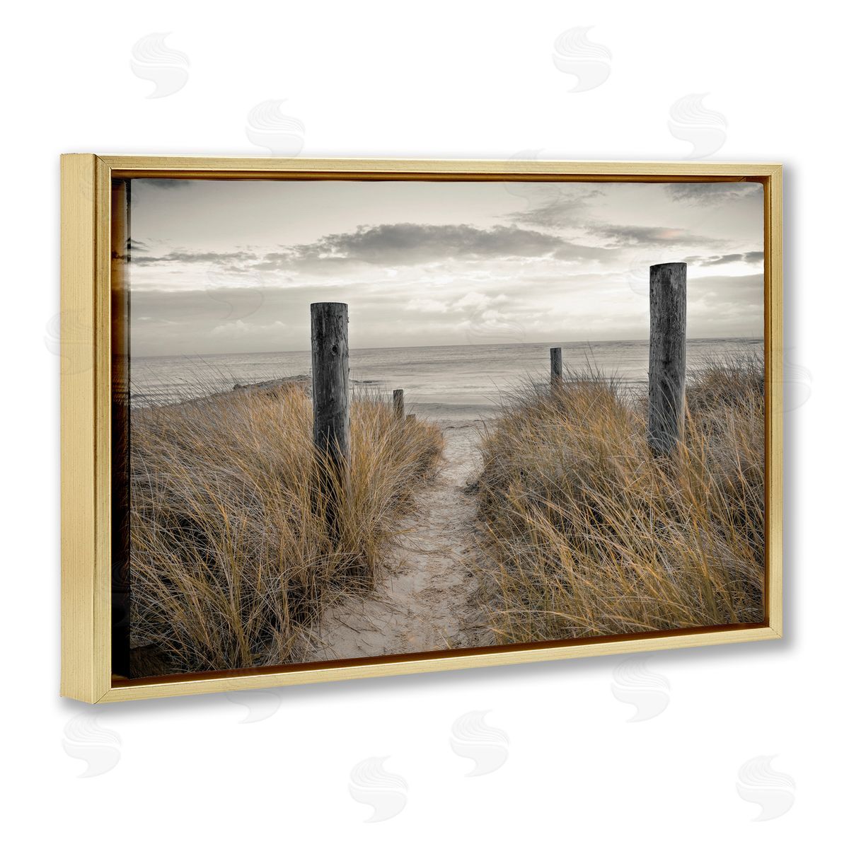 Assaf Frank Stormy Beach Day Canvas Wall Art Print