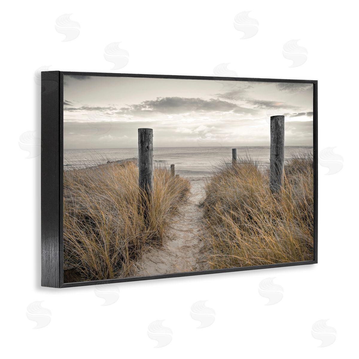 Assaf Frank Stormy Beach Day Canvas Wall Art Print