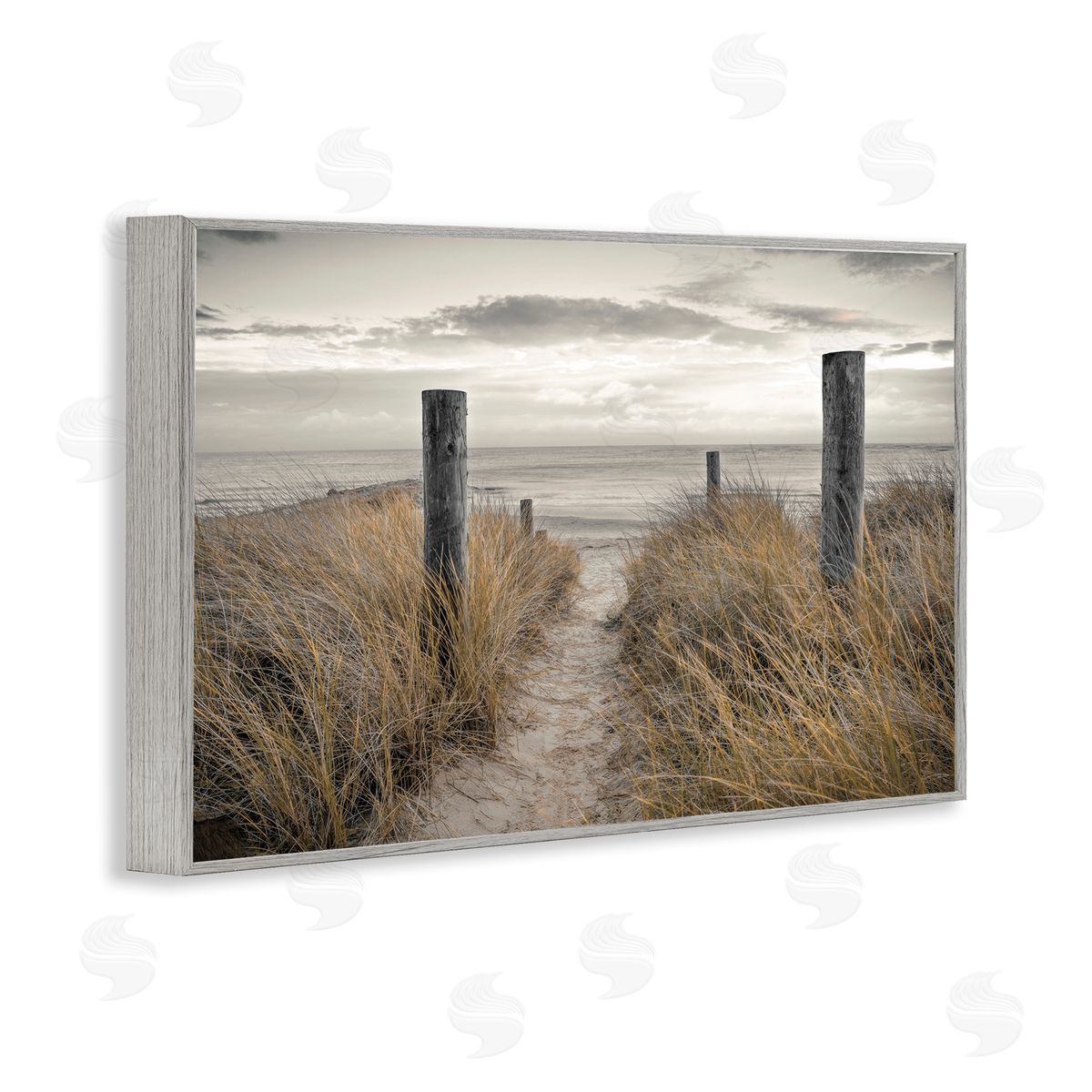 Assaf Frank Stormy Beach Day Canvas Wall Art Print