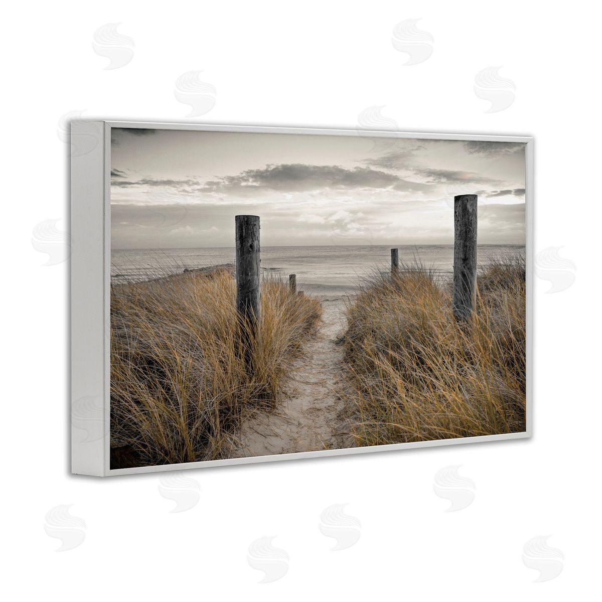 Assaf Frank Stormy Beach Day Canvas Wall Art Print