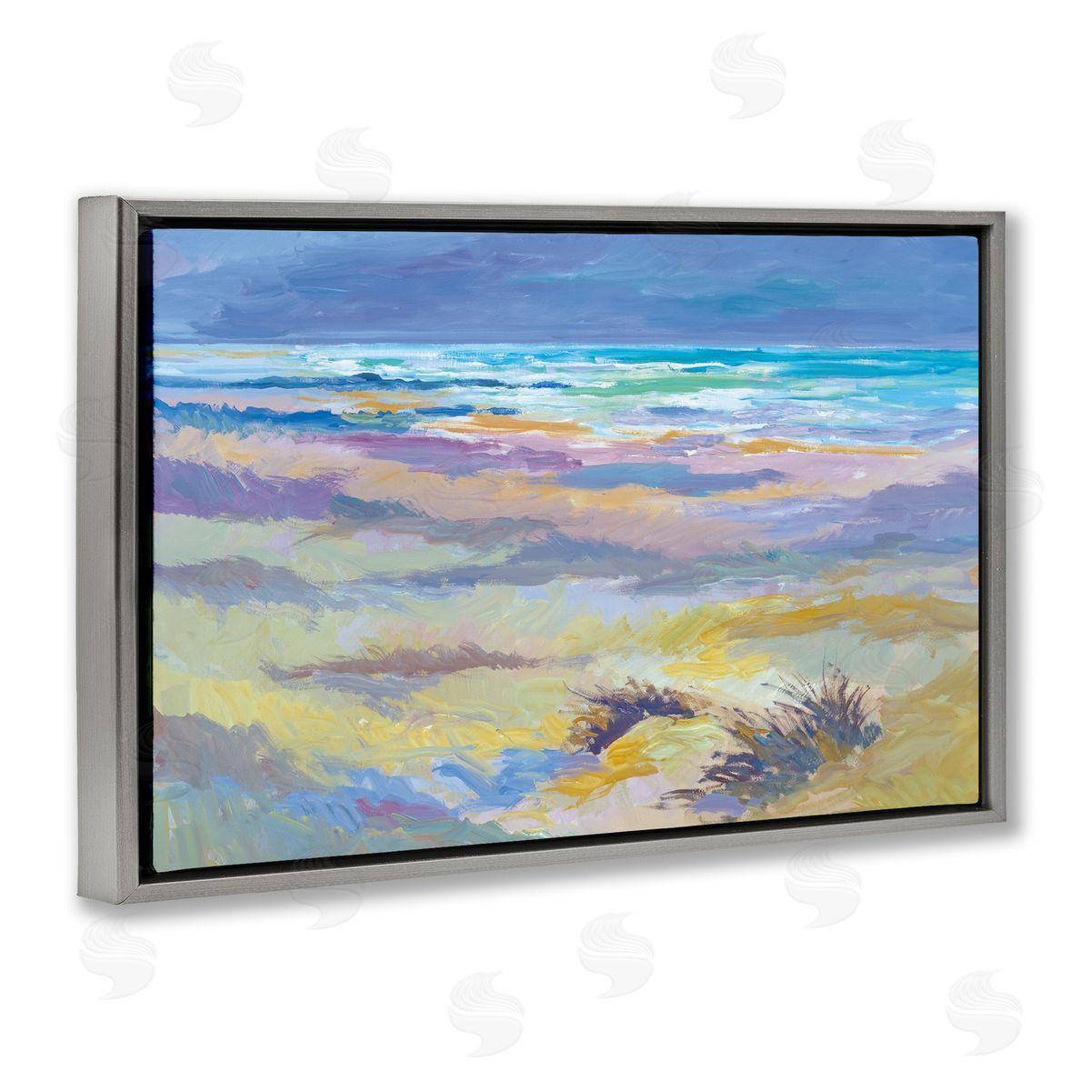 Pere Camps Alternating Beach Hues Canvas Wall Art Print