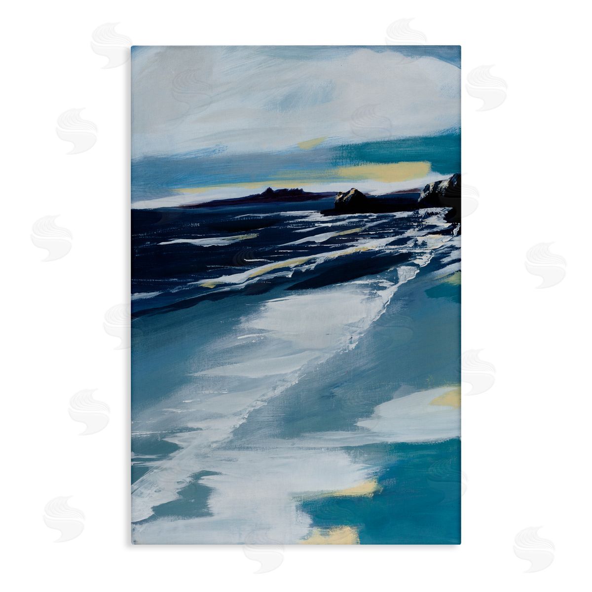 A. Fitzsimmons Shoreline At Daybreak Canvas Wall Art Print