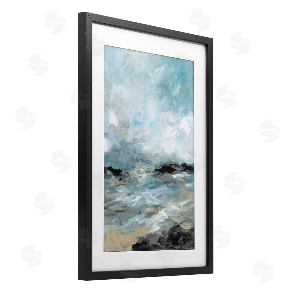 Wani Pasion Across The Sand Nautical Abstract Canvas Wall Art Print