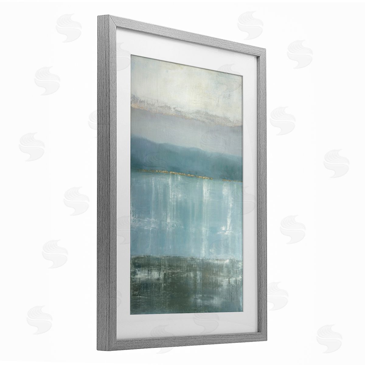 Caroline Gold Twilight Blues Landscape Canvas Wall Art Print