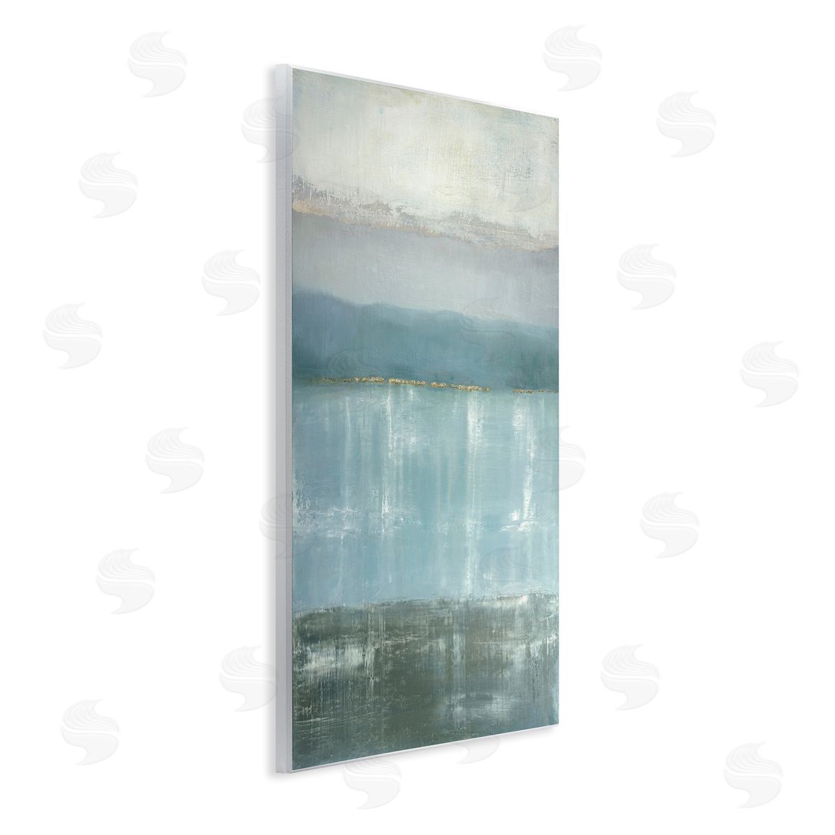 Caroline Gold Twilight Blues Landscape Canvas Wall Art Print
