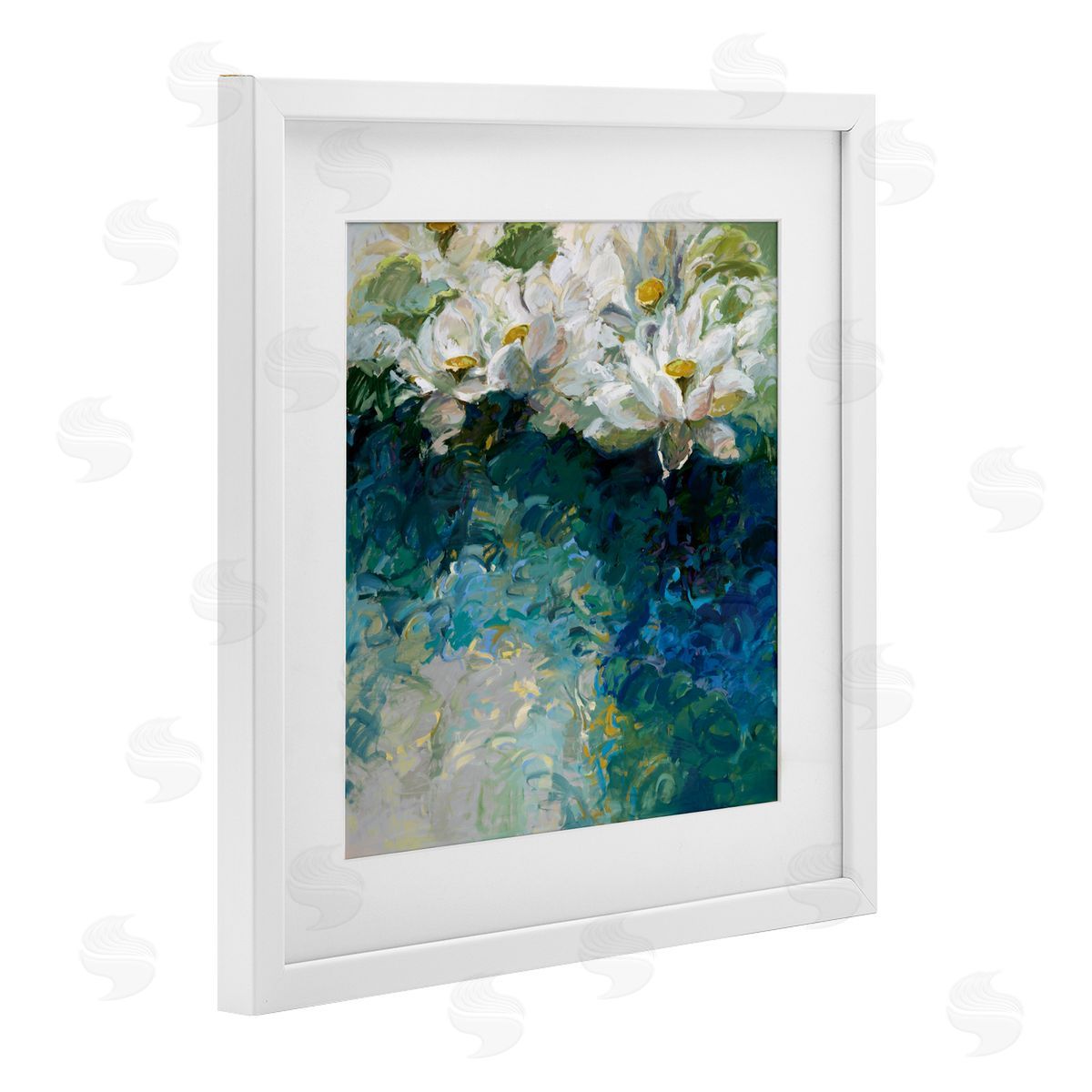 Vicki McMurry Impressionist Lilies At Sunrise Canvas Wall Art Print