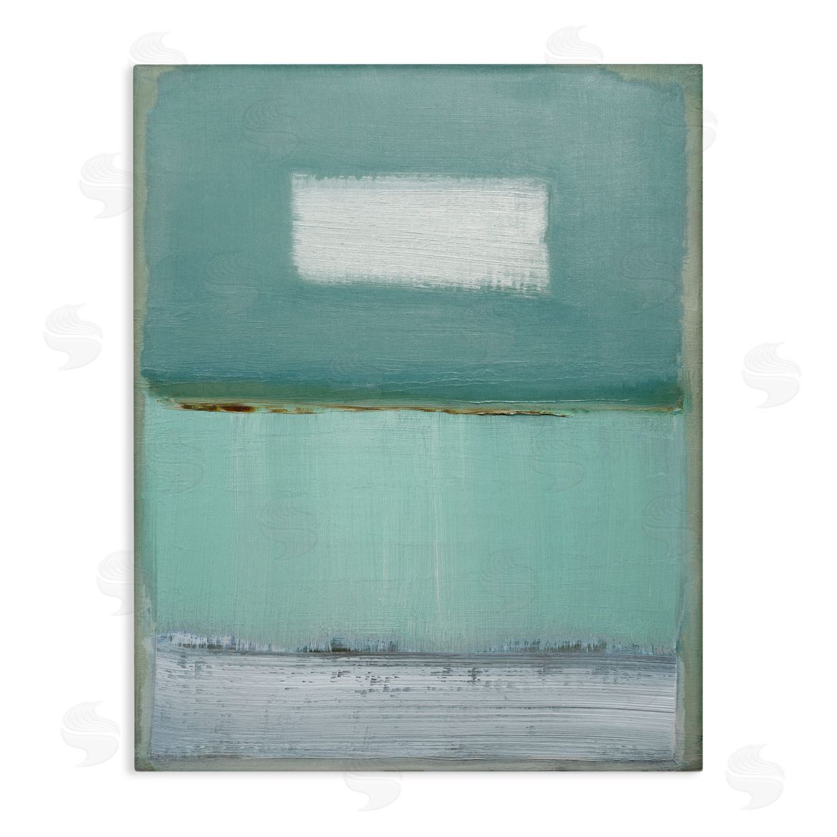 Caroline Gold Azure Blue Gradient Canvas Wall Art Print
