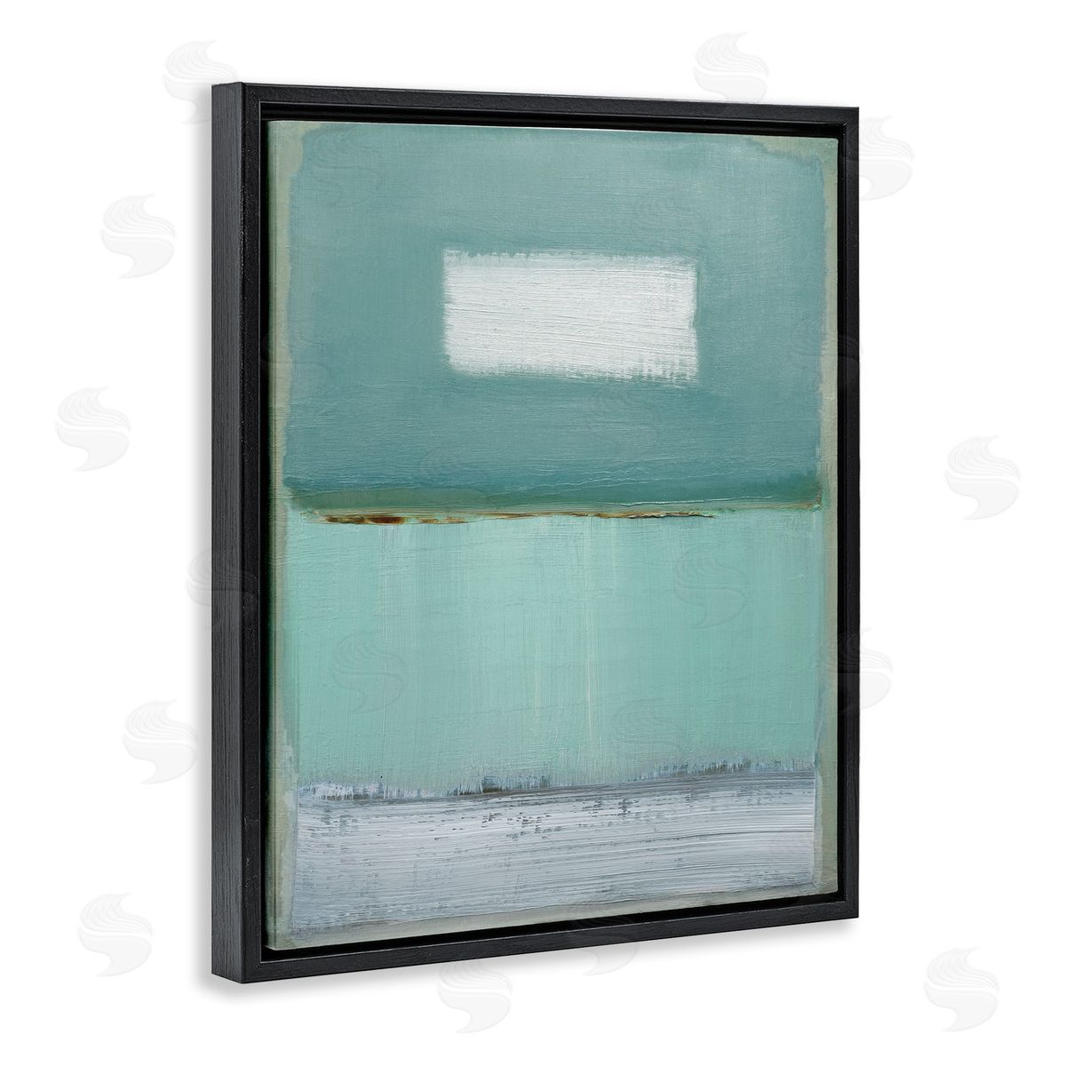Caroline Gold Azure Blue Gradient Canvas Wall Art Print