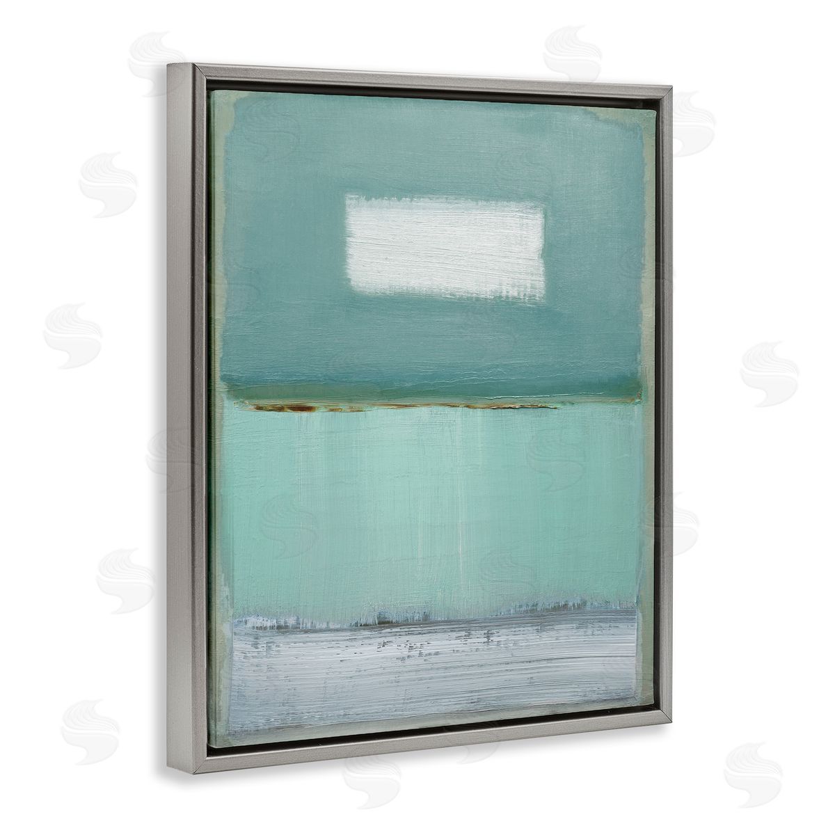 Caroline Gold Azure Blue Gradient Canvas Wall Art Print