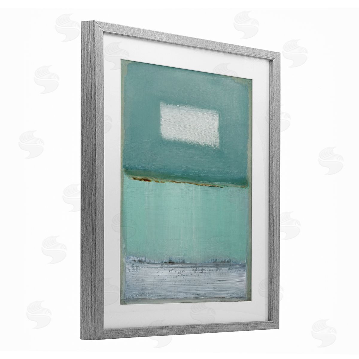 Caroline Gold Azure Blue Gradient Canvas Wall Art Print