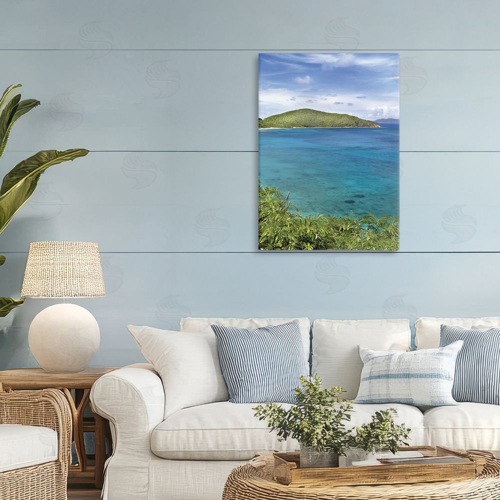 Seven Trees Design Tropical Island in Distance Canvas Art on Wall