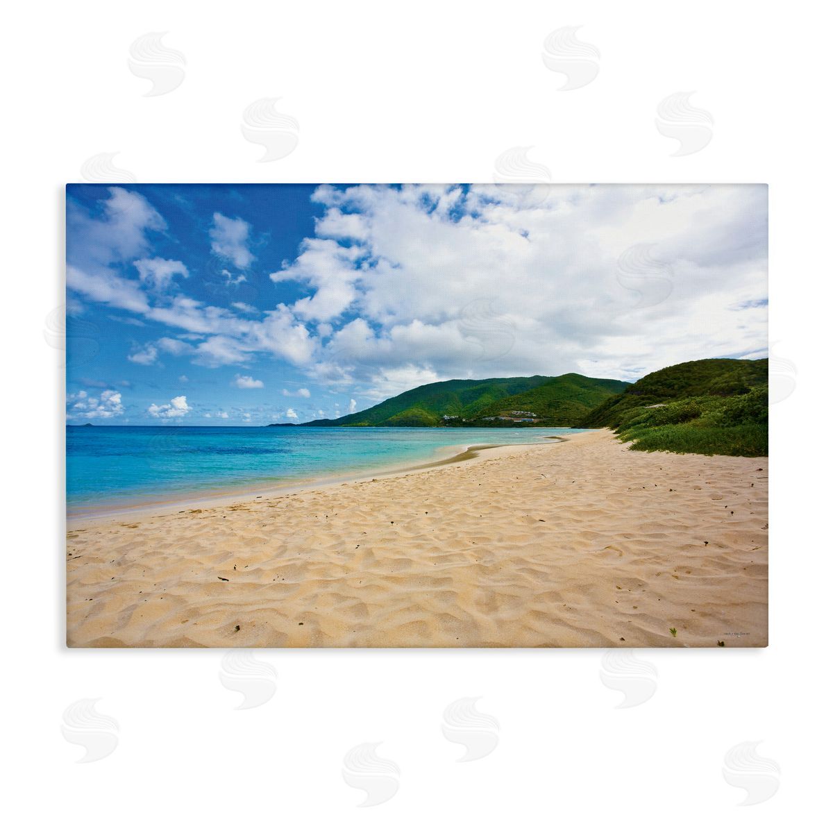 Seven Trees Design Coastal Caribbean Beach Canvas Wall Art Print