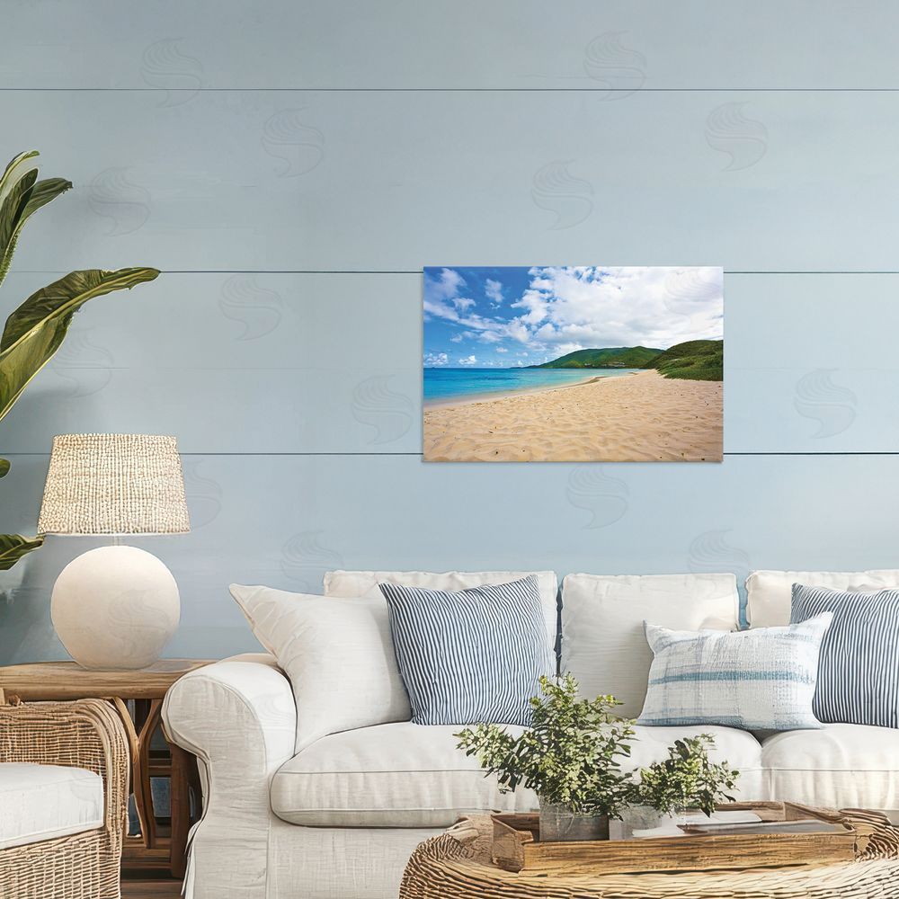 Seven Trees Design Coastal Caribbean Beach Canvas Art on Wall