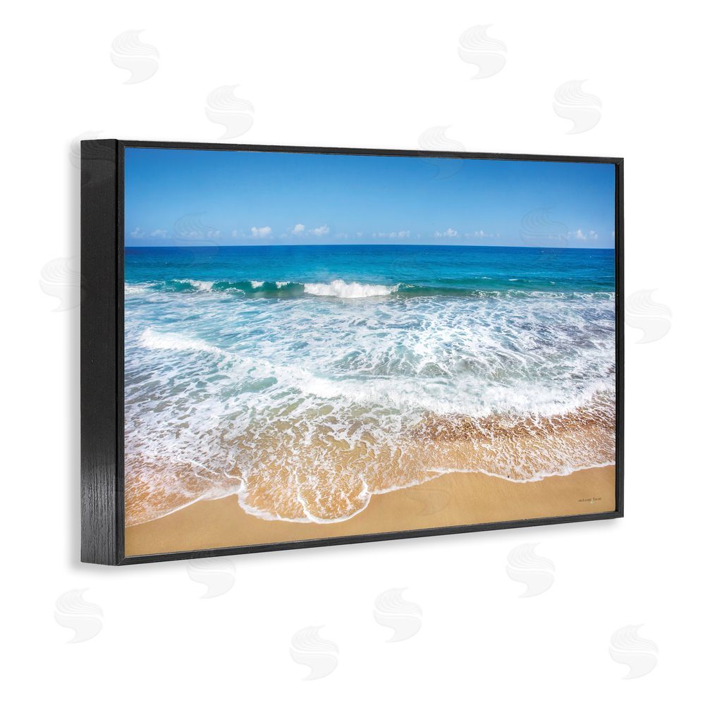Seven Trees Design Rugged Shoreline Tides Black Framed Giclee Wall Art Print
