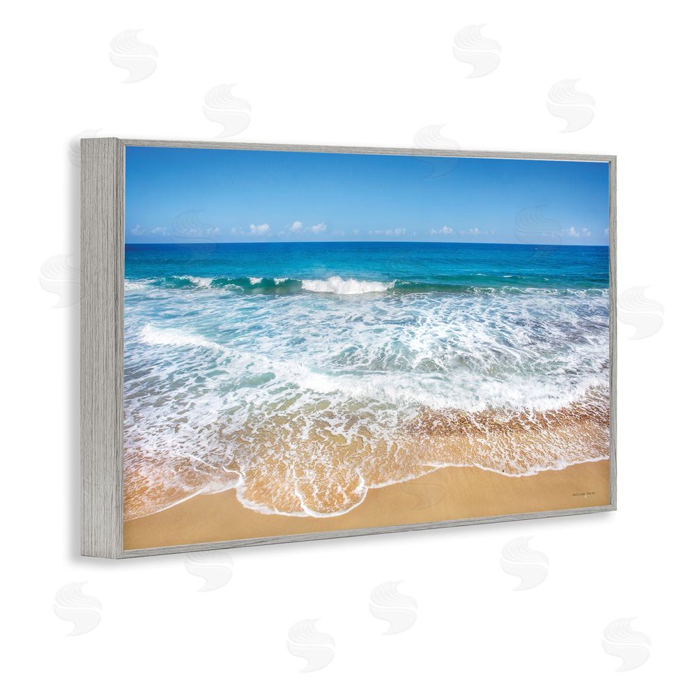 Seven Trees Design Rugged Shoreline Tides Gray Framed Giclee Wall Art Print