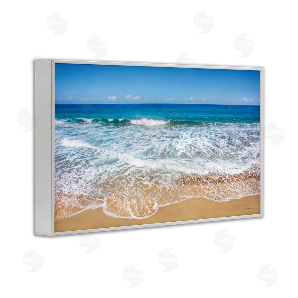 Seven Trees Design Rugged Shoreline Tides White Framed Giclee Wall Art Print
