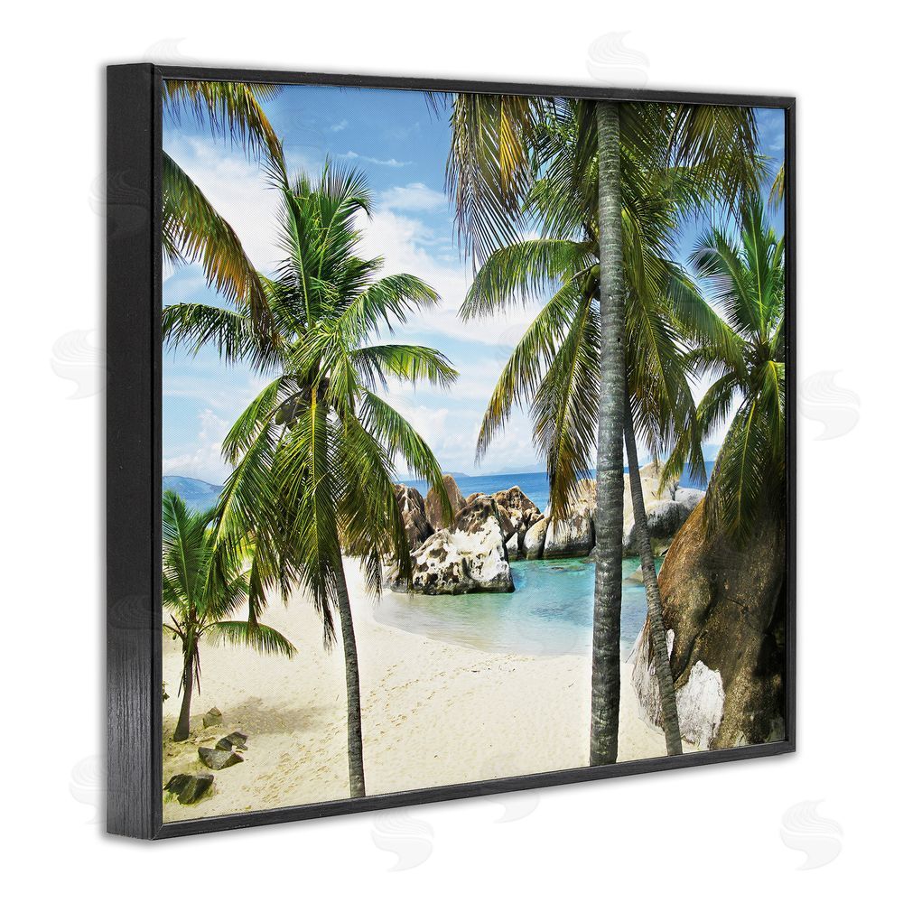 Seven Trees Design Spring Bay Hidden Cove Black Framed Giclee Wall Art Print