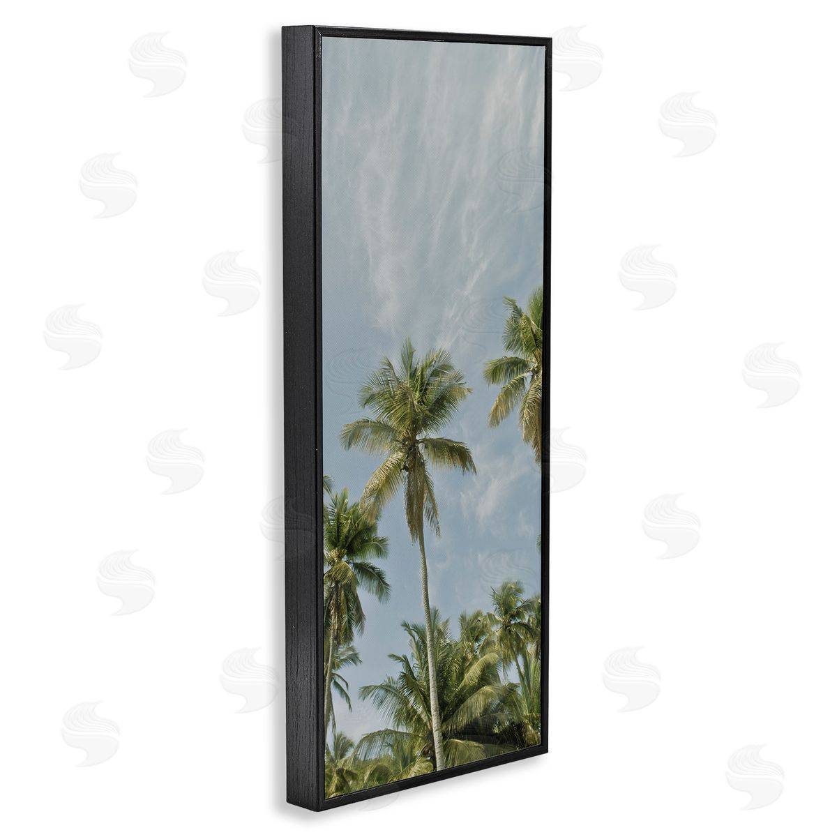 Seven Trees Design Magens Bay Beach Palms Black Framed Giclee Wall Art Print