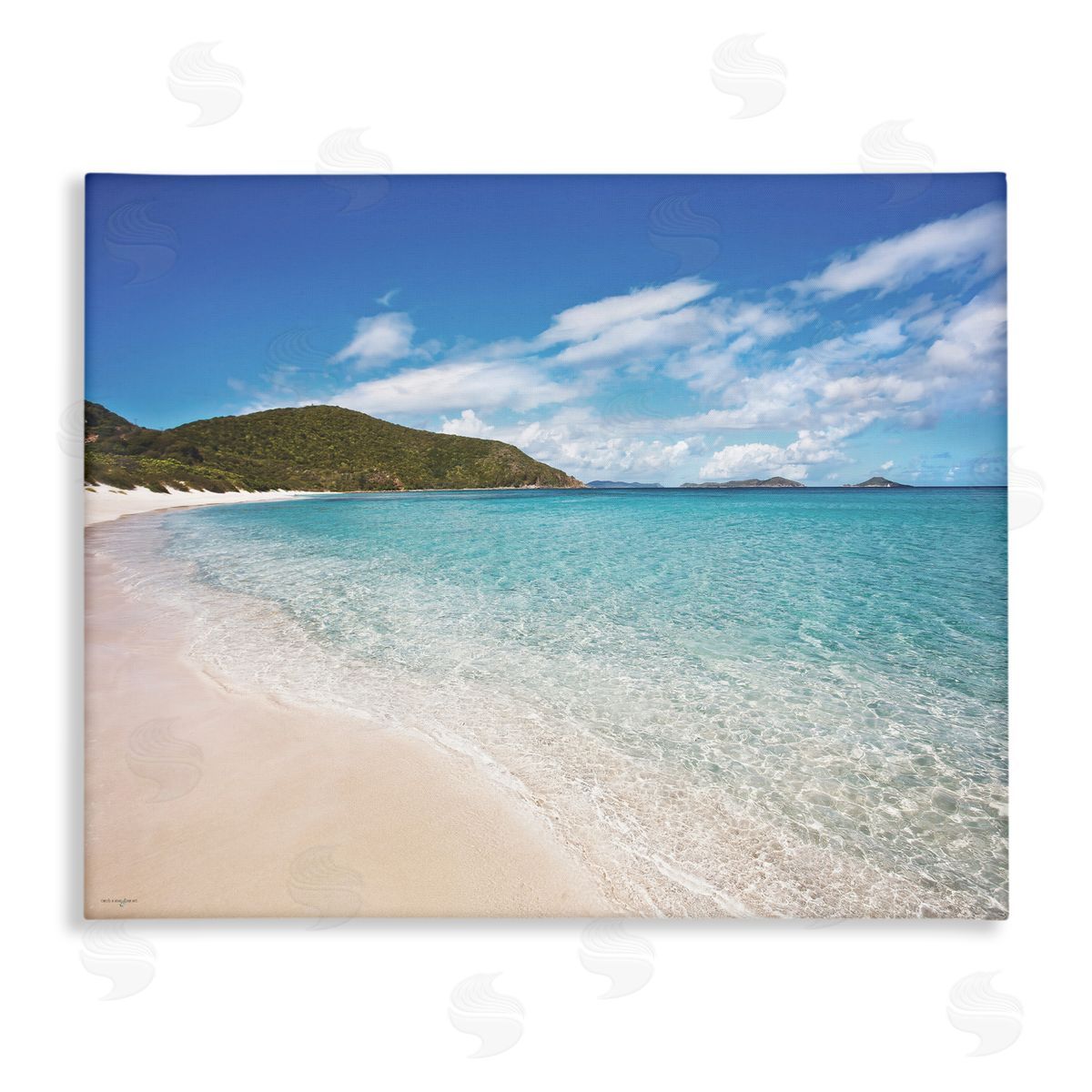 Seven Trees Design Coastal Caribbean Shoreline Canvas Wall Art Print