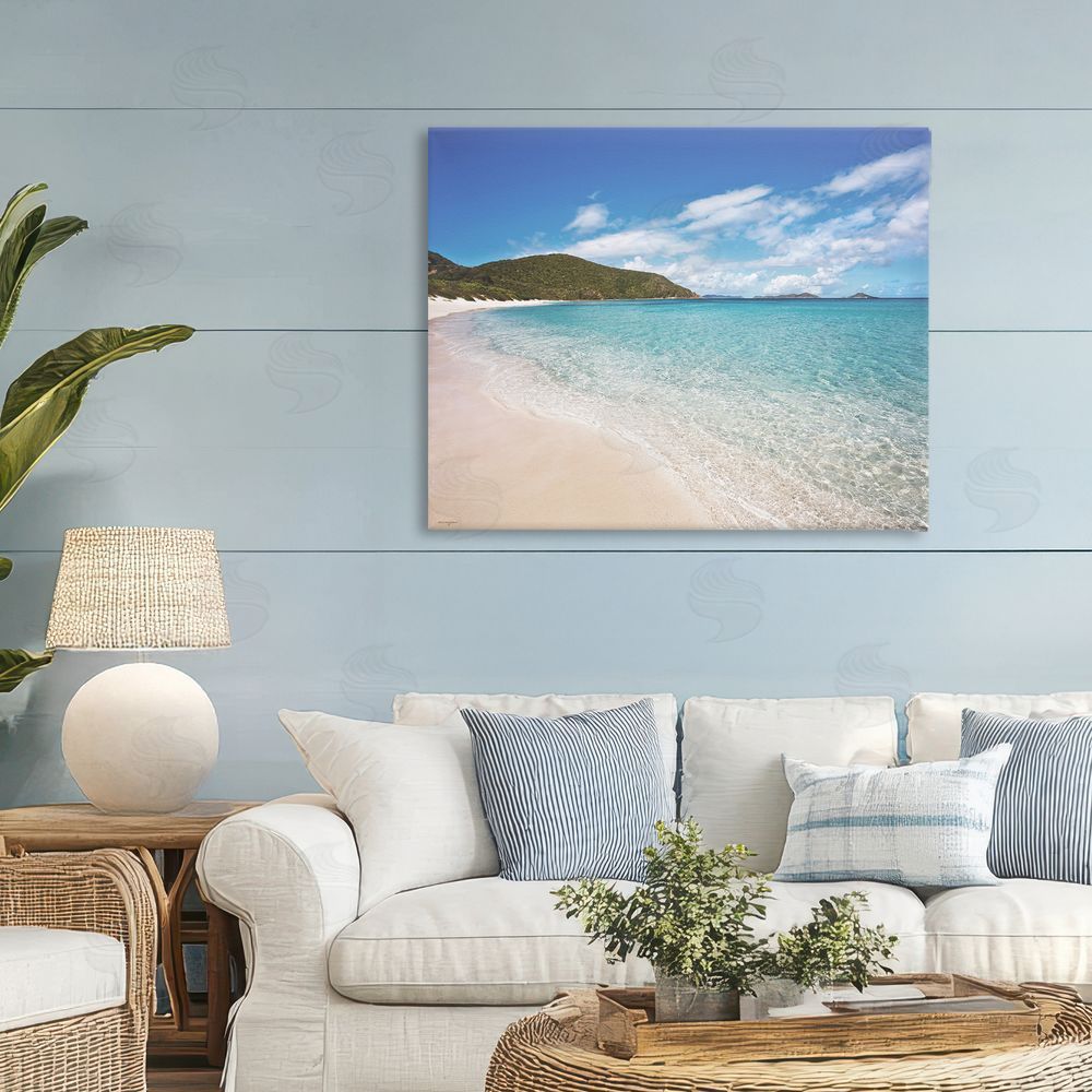 Seven Trees Design Coastal Caribbean Shoreline Canvas Art on Wall