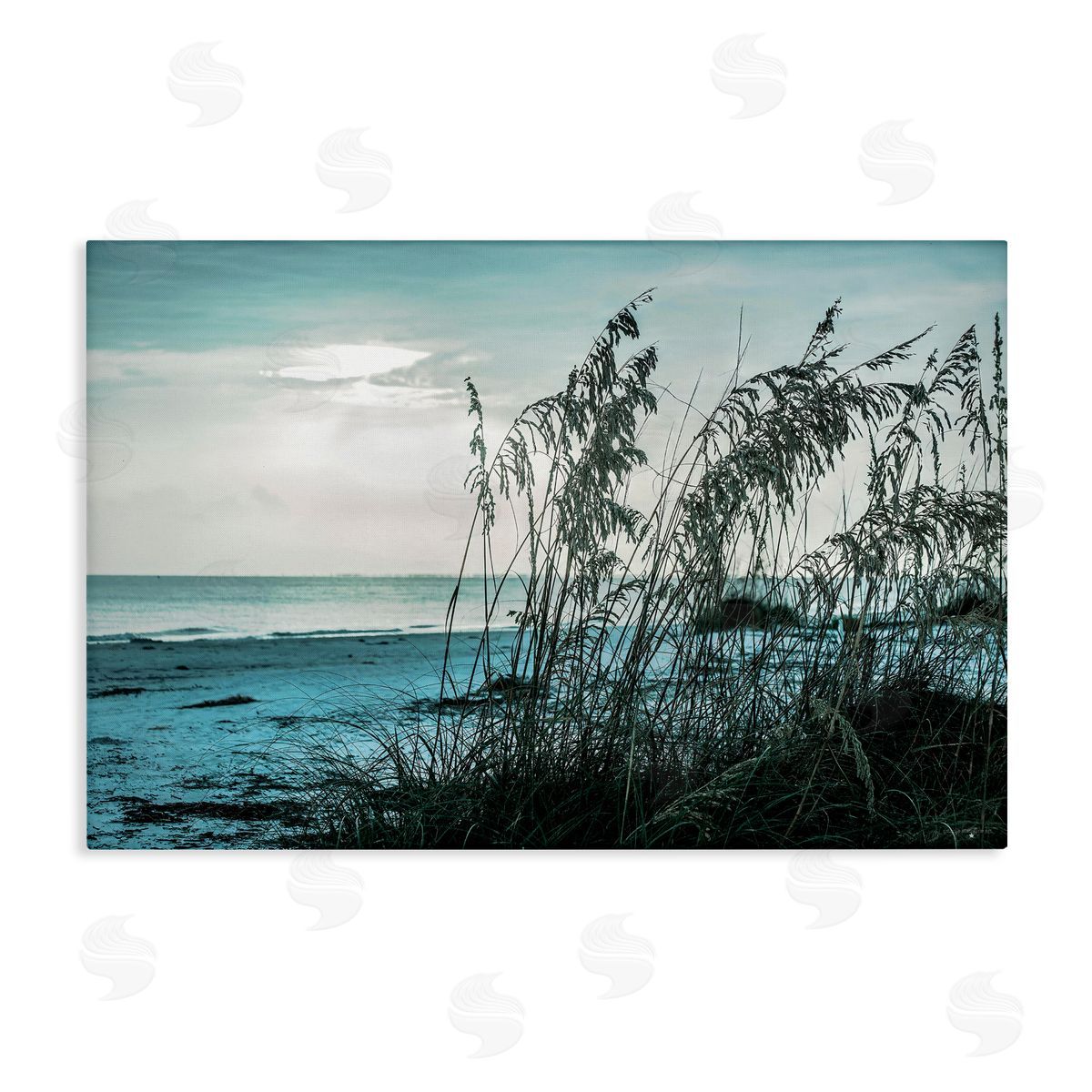 Seven Trees Design Turquoise Waters Horizon Canvas Wall Art Print