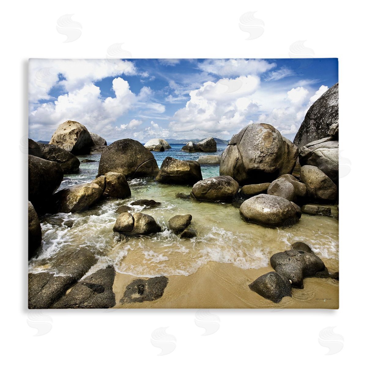Seven Trees Design The Baths Rocky Coastline Canvas Wall Art Print