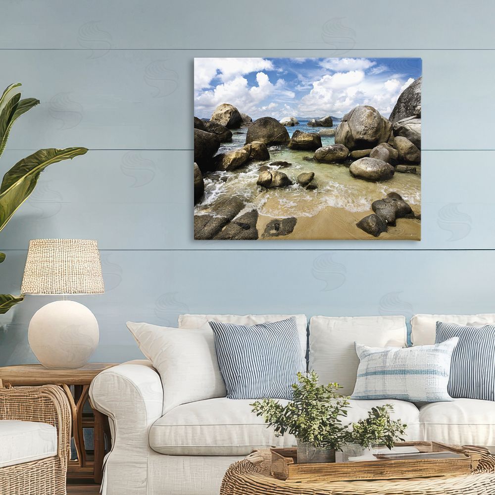 Seven Trees Design The Baths Rocky Coastline Canvas Art on Wall