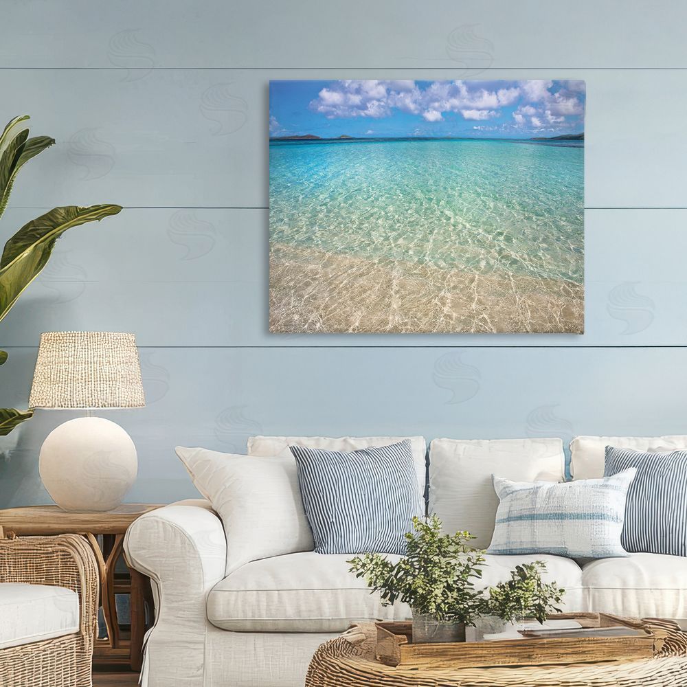 Seven Trees Design Clear Caribbean Beach Waters Canvas Art on Wall