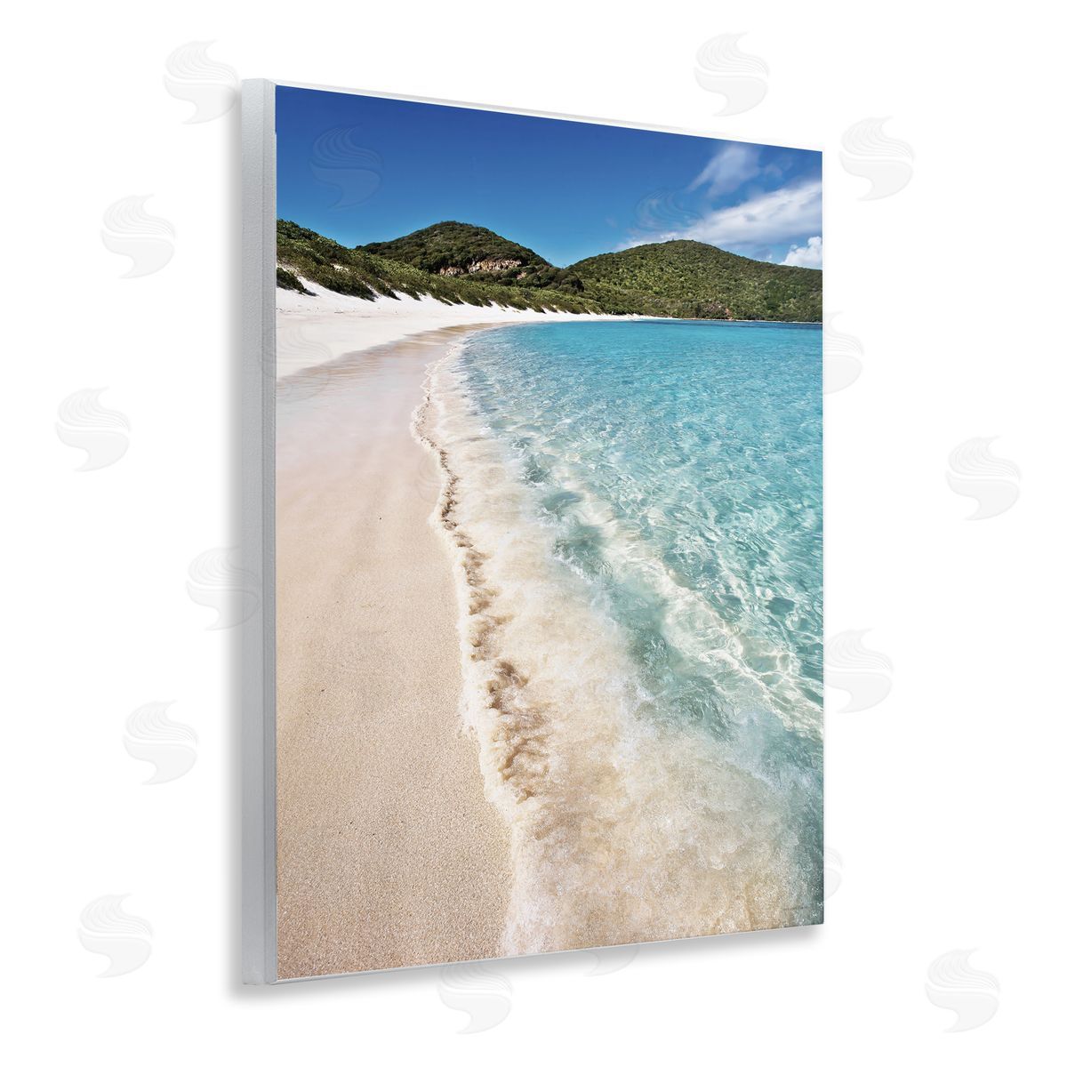Seven Trees Design Caribbean Beach Coast Wall Plaque Art Print
