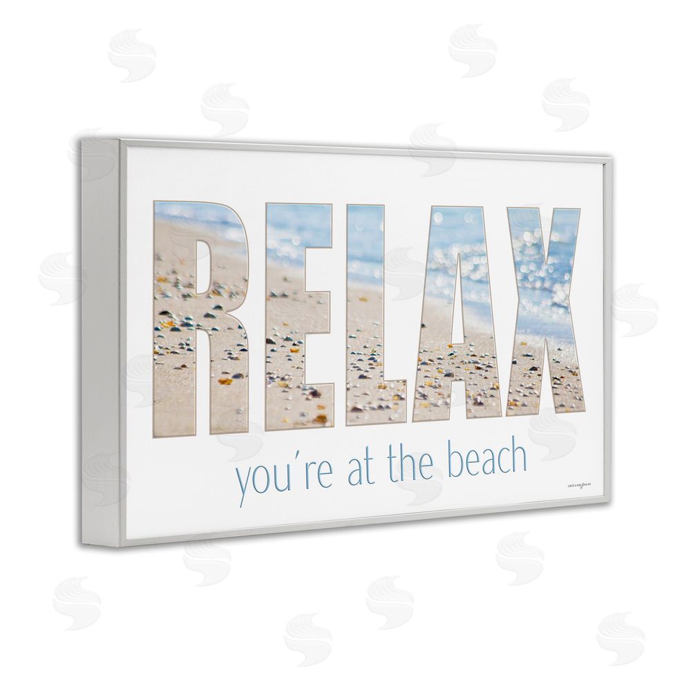 Seven Trees Design Relax You're At The Beach White Framed Giclee Wall Art Print