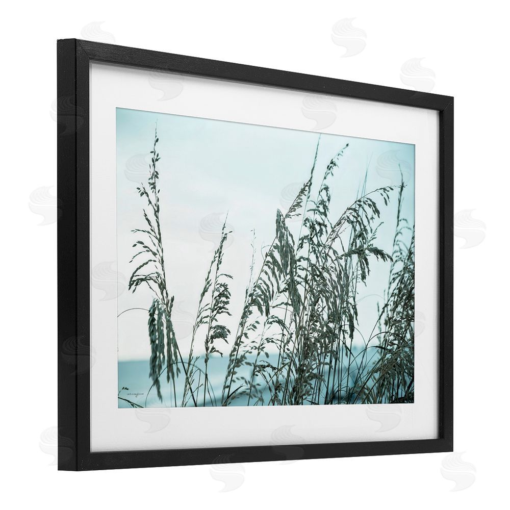 Seven Trees Design Hidden Horizon View Black Framed Print Under Glass with White Mat Wall Art