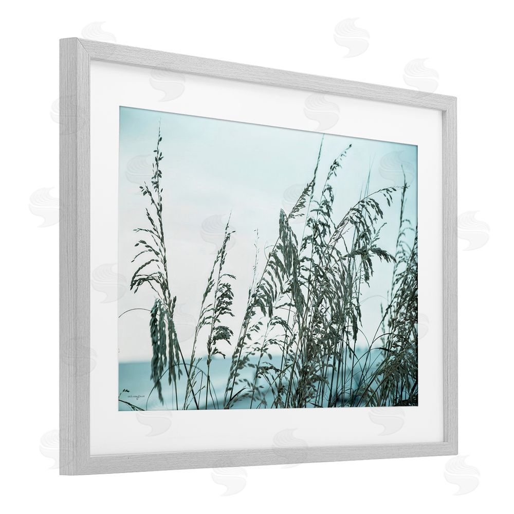 Seven Trees Design Hidden Horizon View Gray Framed Print Under Glass with White Mat Wall Art