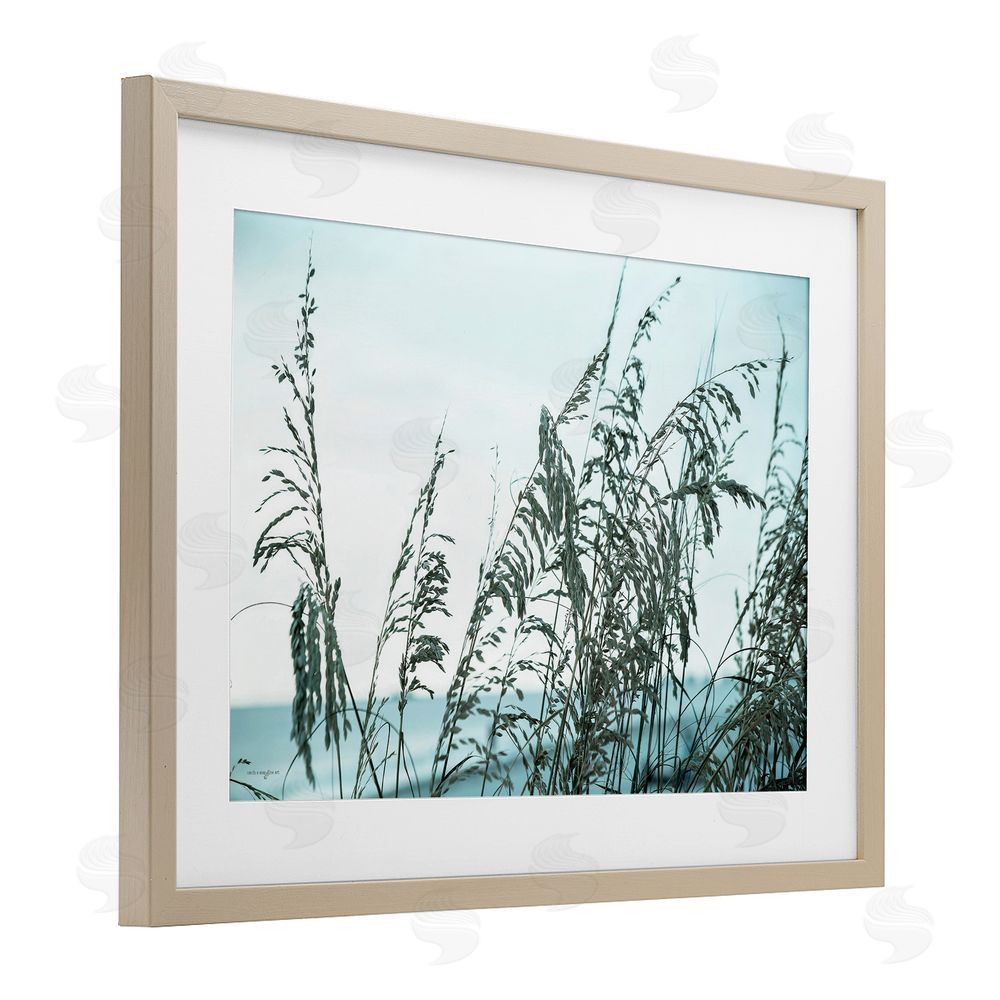 Seven Trees Design Hidden Horizon View Birch Framed Print Under Glass with White Mat Wall Art