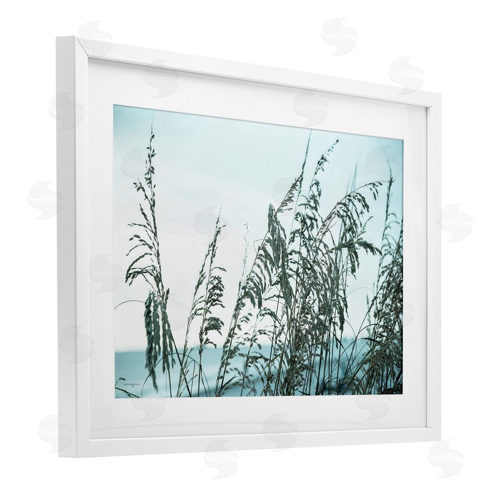 Seven Trees Design Hidden Horizon View White Framed Print Under Glass with Mat Wall Art
