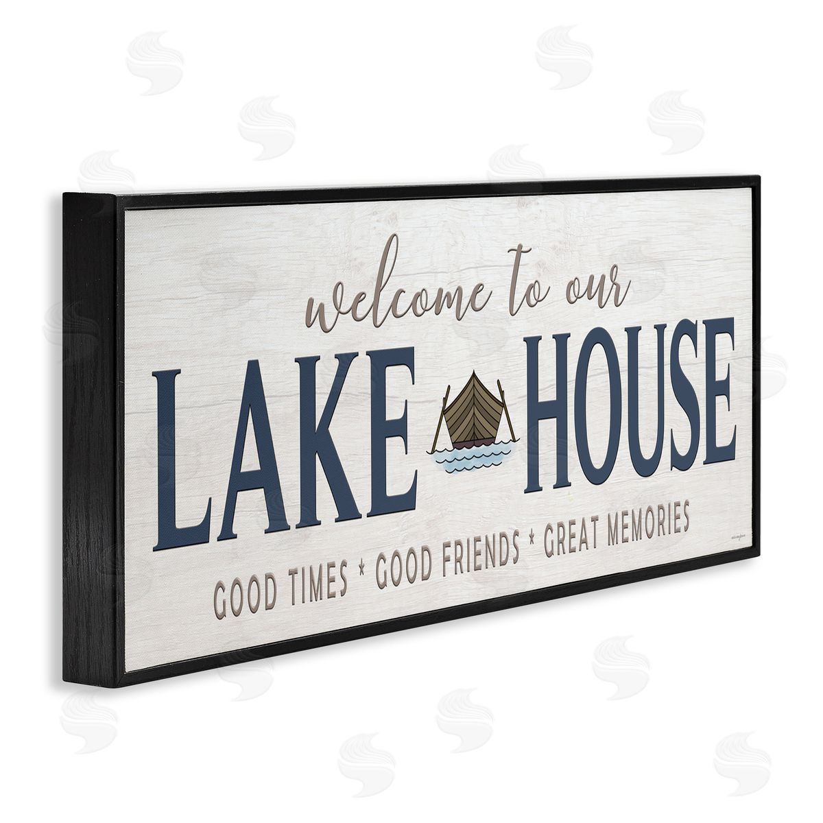 Seven Trees Design Great Memories Lake House Black Framed Giclee Wall Art Print