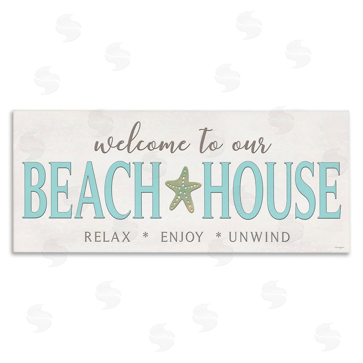 Seven Trees Design Relax Enjoy Unwind Beach House Canvas Wall Art Print